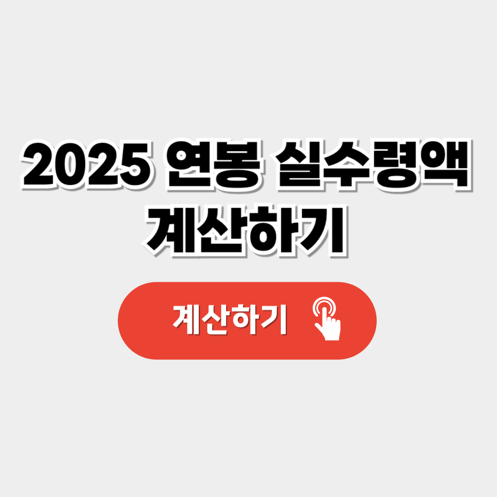 2025 연봉실수령액 계산하기