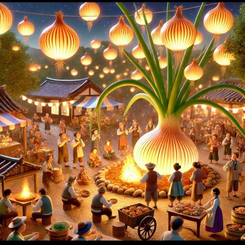 양파 축제와 마을의 화합