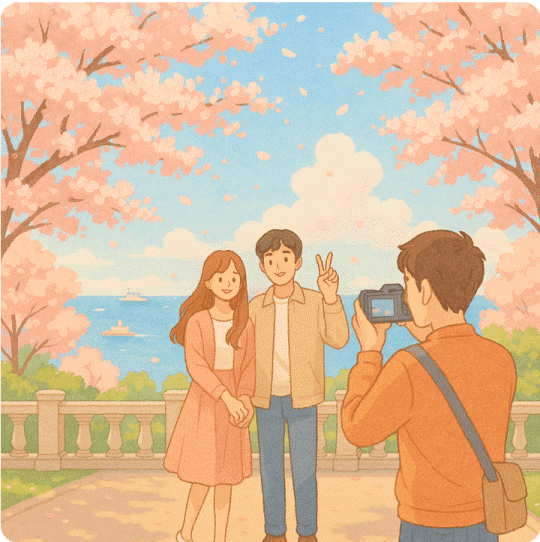 인천 자유공원 왕벚꽃 봄뷰 힐링 주말여행1