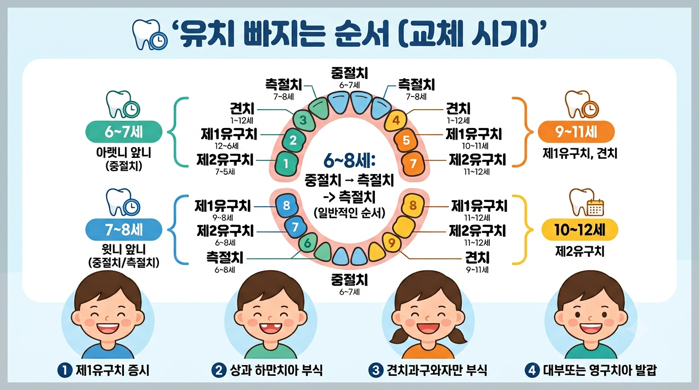 유치 빠지는 순서