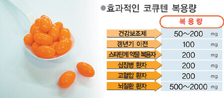 코엔자임큐텐 5가지 효능과 부작용&amp;#44; 하루 권장량