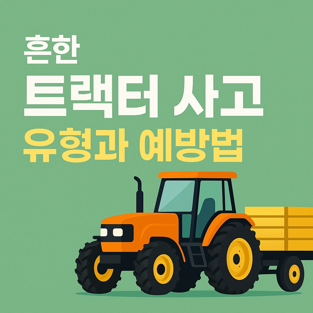 농작업안전관리 : 트랙터 사고, 왜 자주 일어날까?