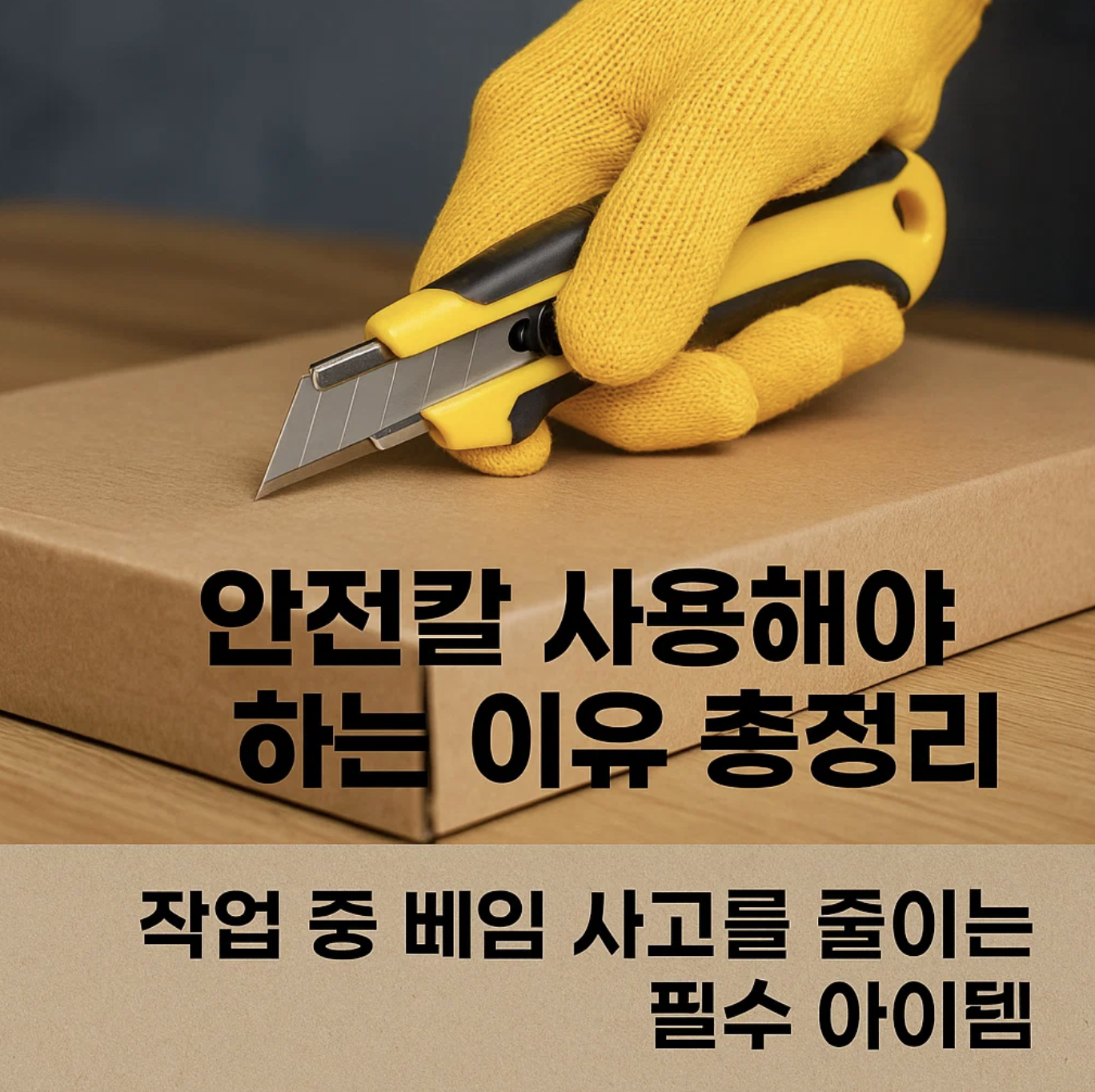 안전칼 사용해야 하는 이유 총정리, 작업 중 베임 사고를 줄이는 필수 아이템