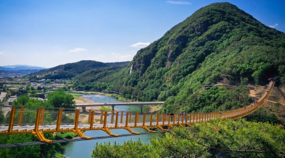 충남 금산군 제원면 월영산 출렁다리