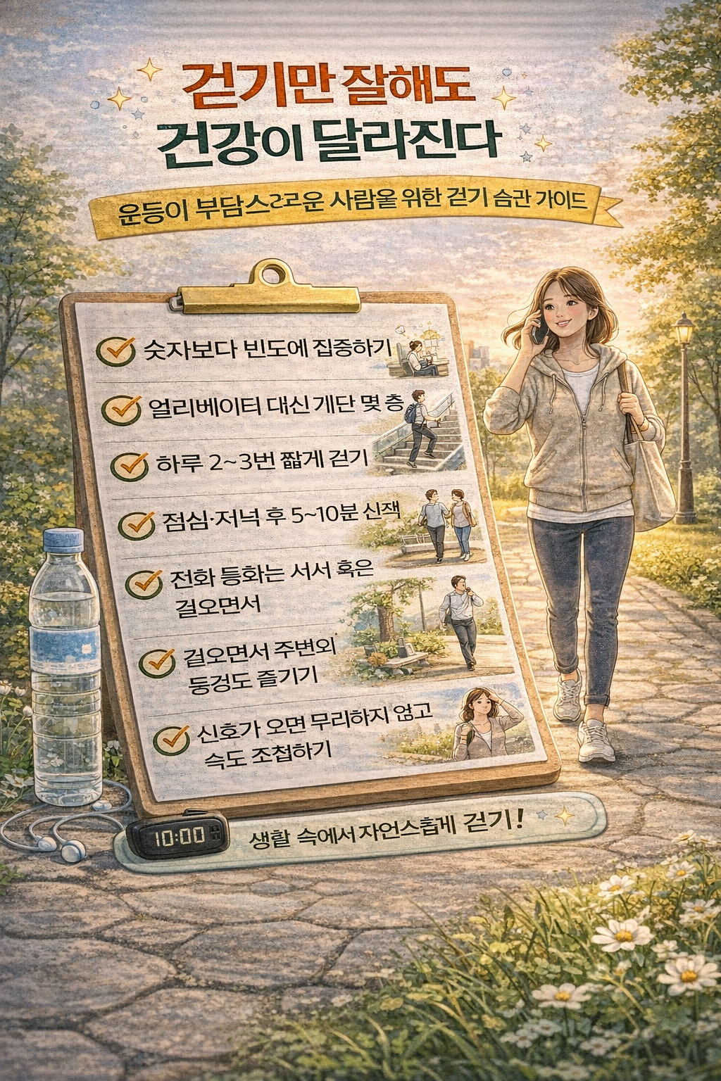 걷기만 잘해도 건강이 달라진다 운동이 부담스러운 사람을 위한 걷기 습관 가이드
