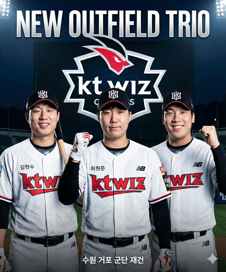 최원준(타자), 추재현, 김현수선수 사진