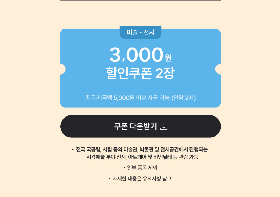 문화소비쿠폰 신청방법 : 영화, 미술전시, 공연예술, 숙박, 스포츠 시설