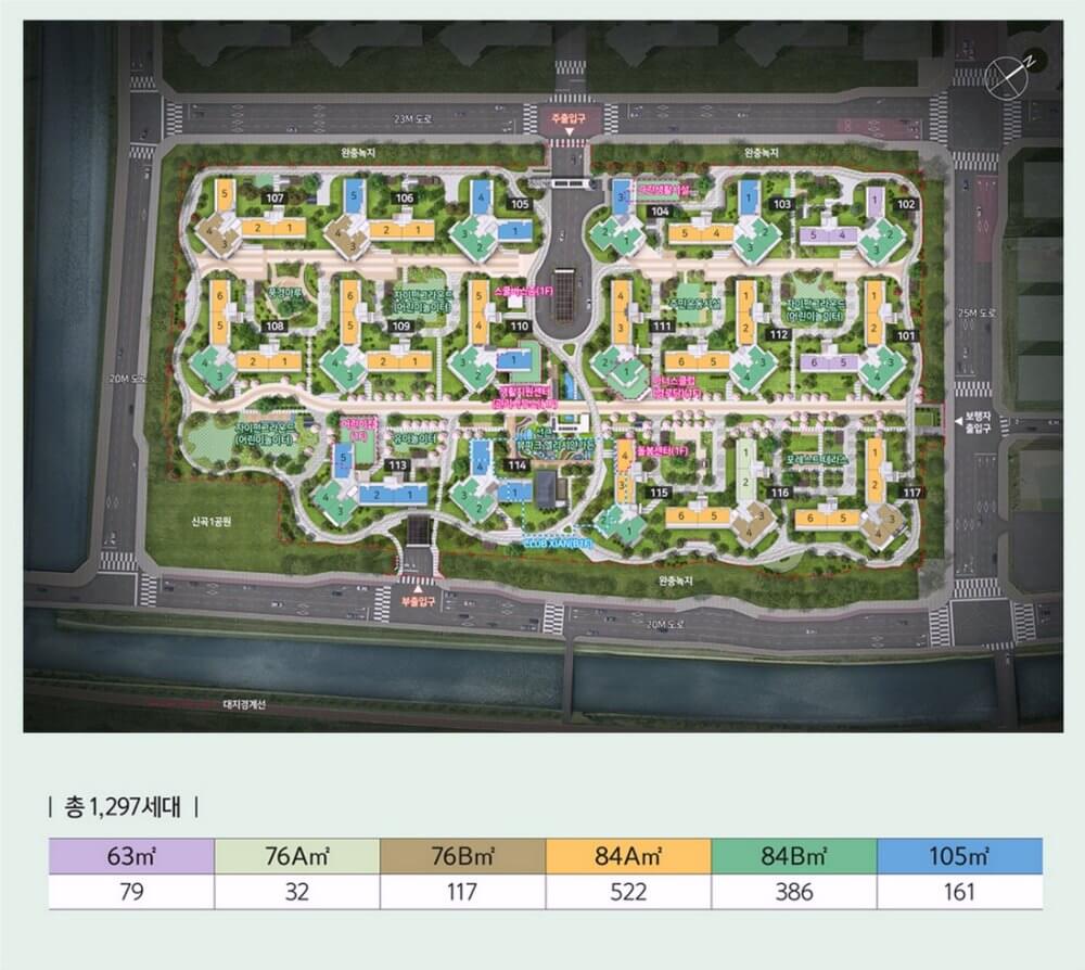 고촌-센트럴-자이-단지배치도