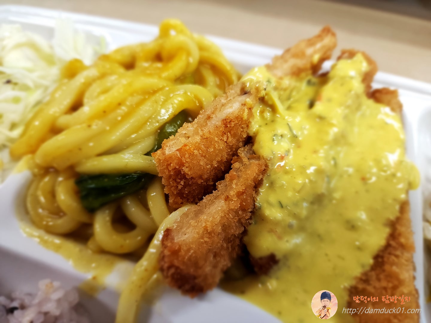 카레우동과 돈가스