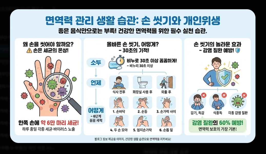 면역력 높이는 음식 베스트 10 [2026년판] 강화 식품 섭취법 및 생활 습관 총정리