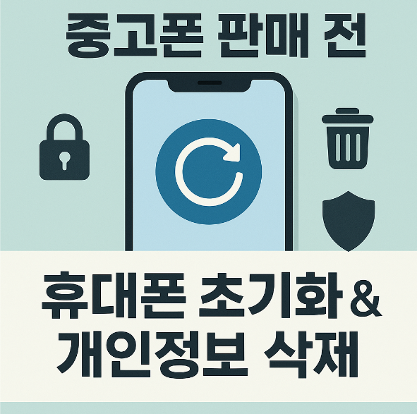 안쓰는 휴대폰 초기화하는 방법 - 중고 판매 전 개인정보 삭제하기