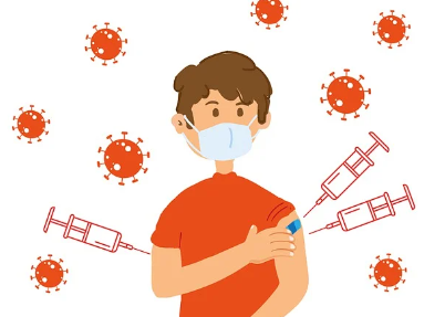 백일해 예방접종 중인 사람 그림