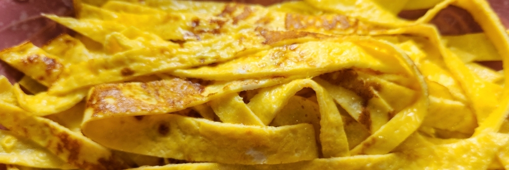 계란지단의 모습입니다.