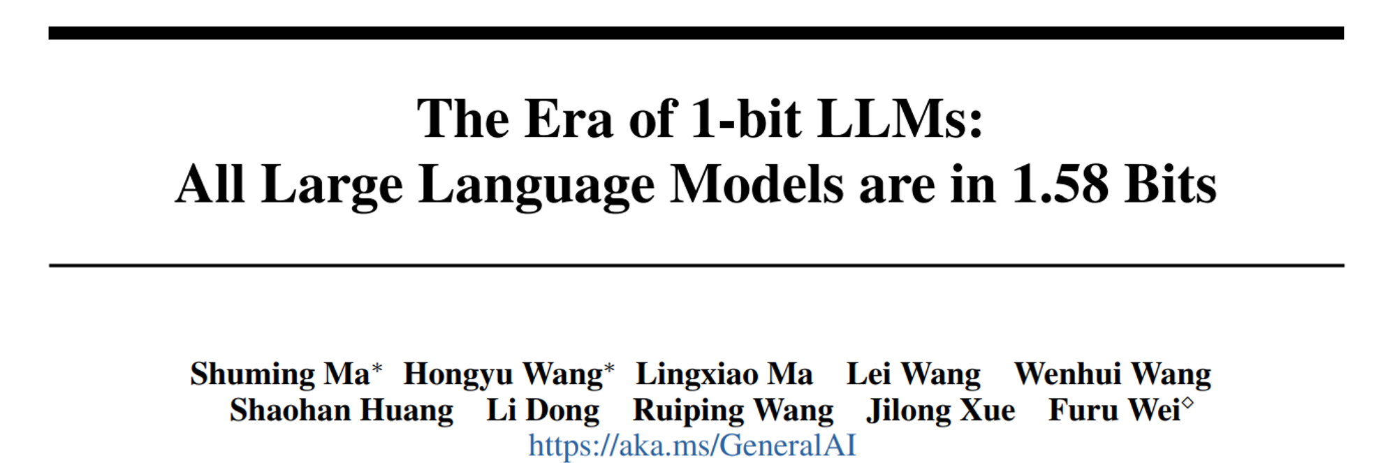 The Era of 1-bit LLMs:All Large Language Models are in 1.58 Bits