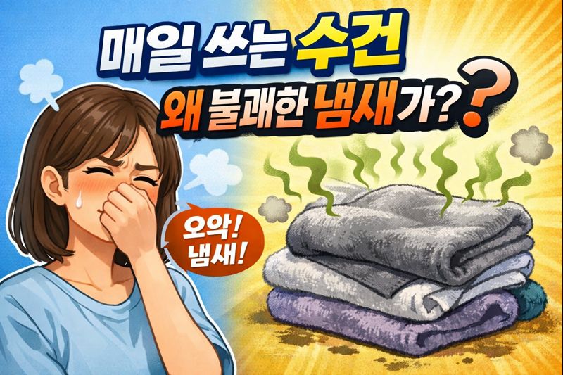 수건 냄새 제거 한 가지 방법