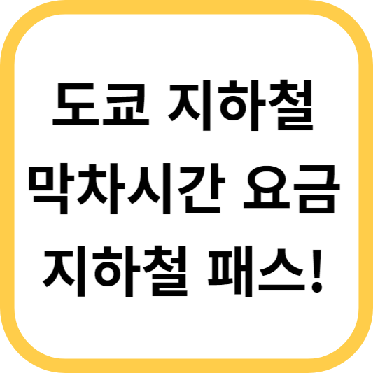 도쿄 지하철 패스 72시간