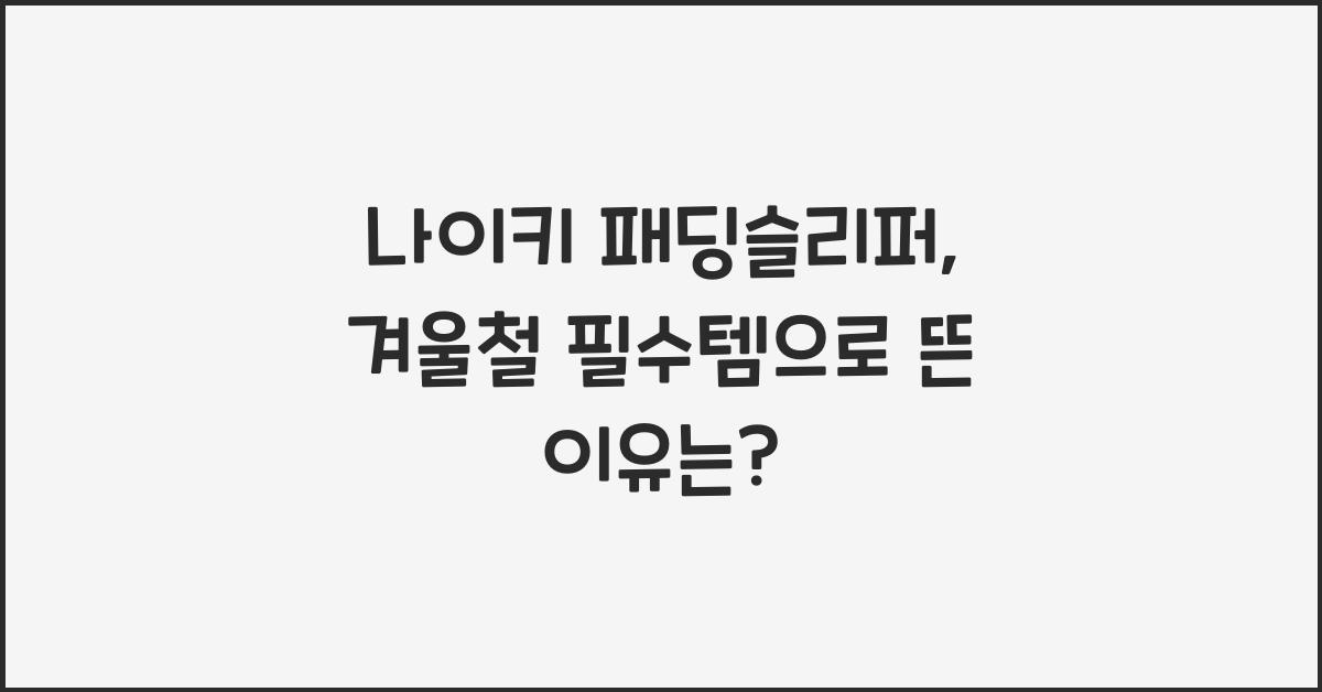 나이키 패딩슬리퍼