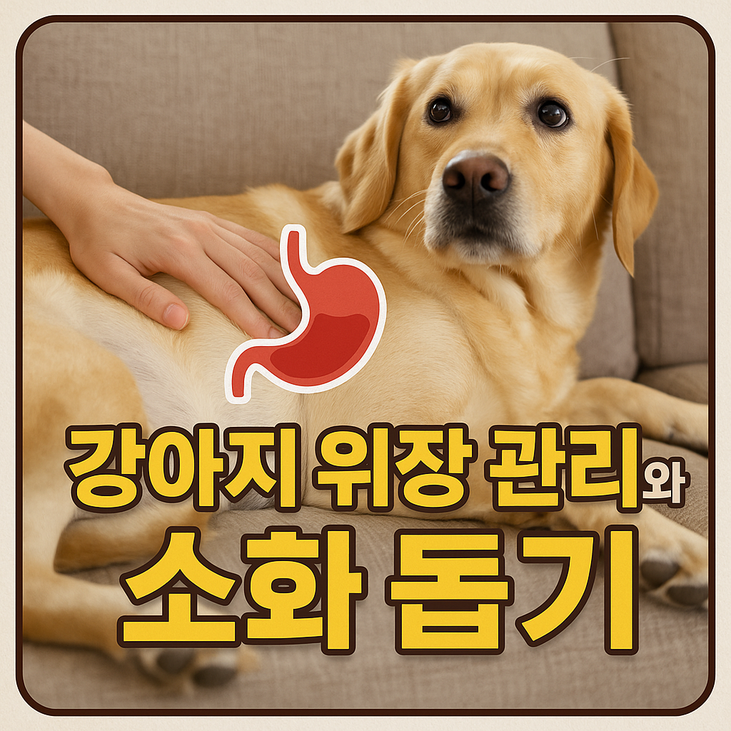 강아지 위장 관리와 소화 돕기