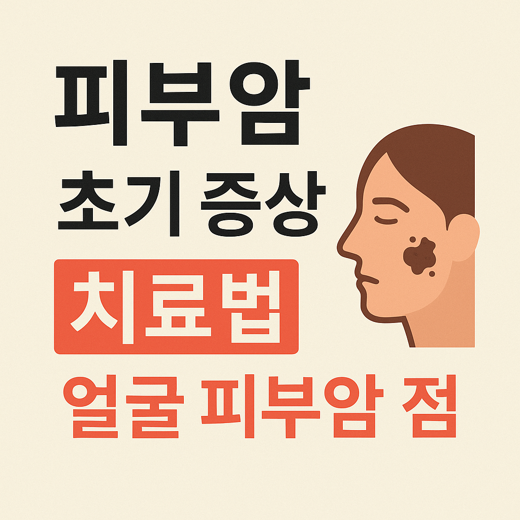 피부암 초기증상 원인 치료법, 얼굴 피부암 점