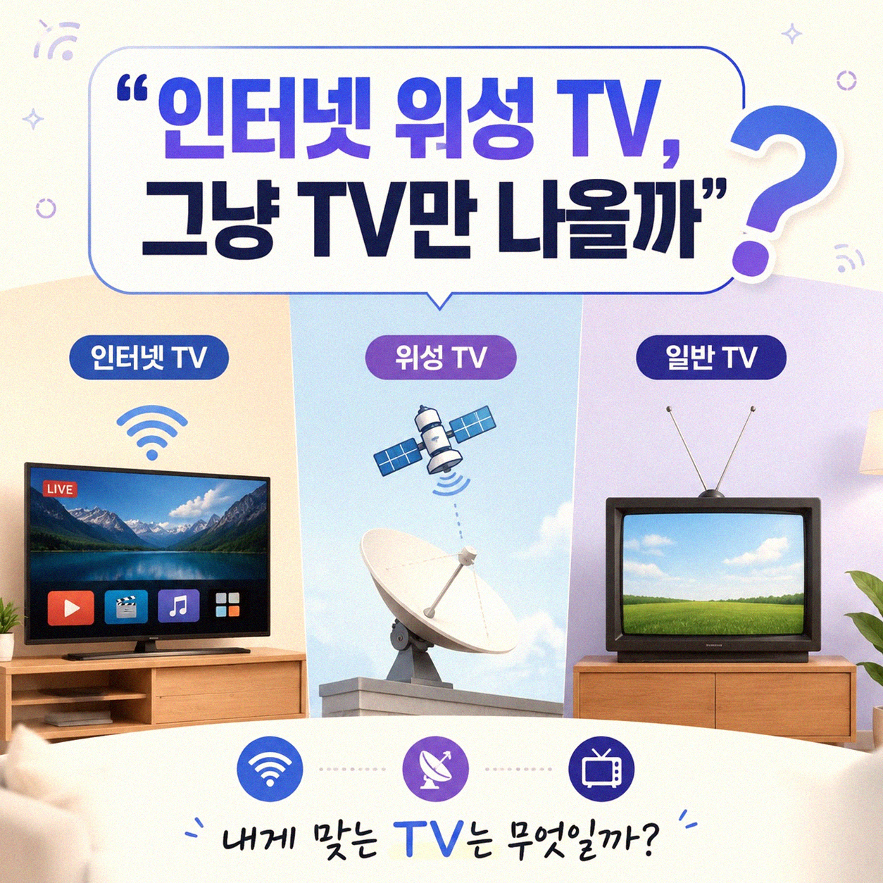 인터넷 위성 TV KT 유선 올레 가입, 뭘 골라야 할까