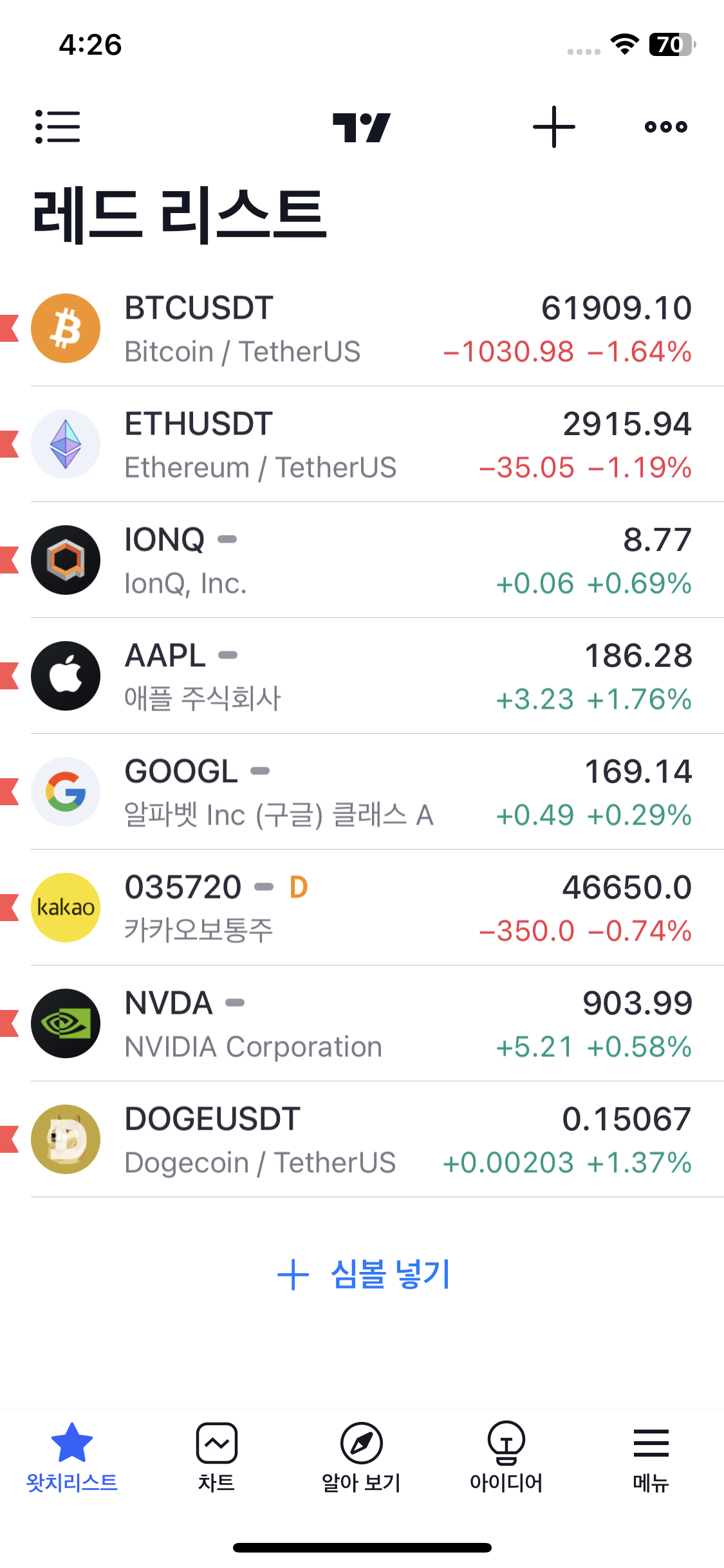 트레이딩뷰-위젯-설치-아이폰-2