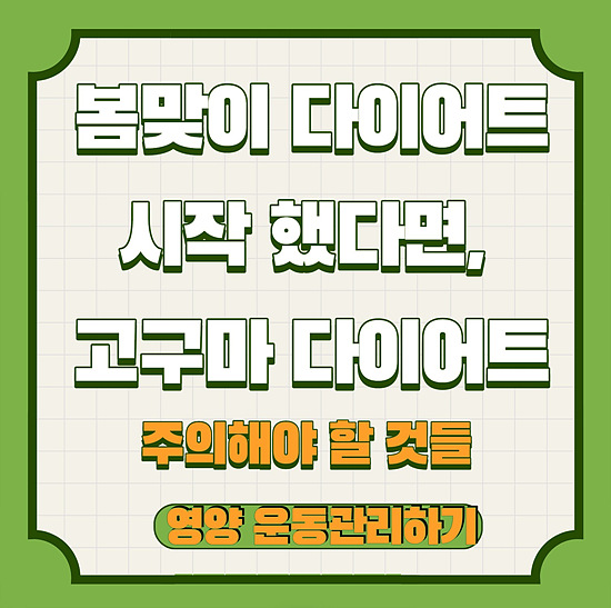 다이어트 , 고구마 다이어트 시 주위하면서 효과적으로 다이어트 하는법