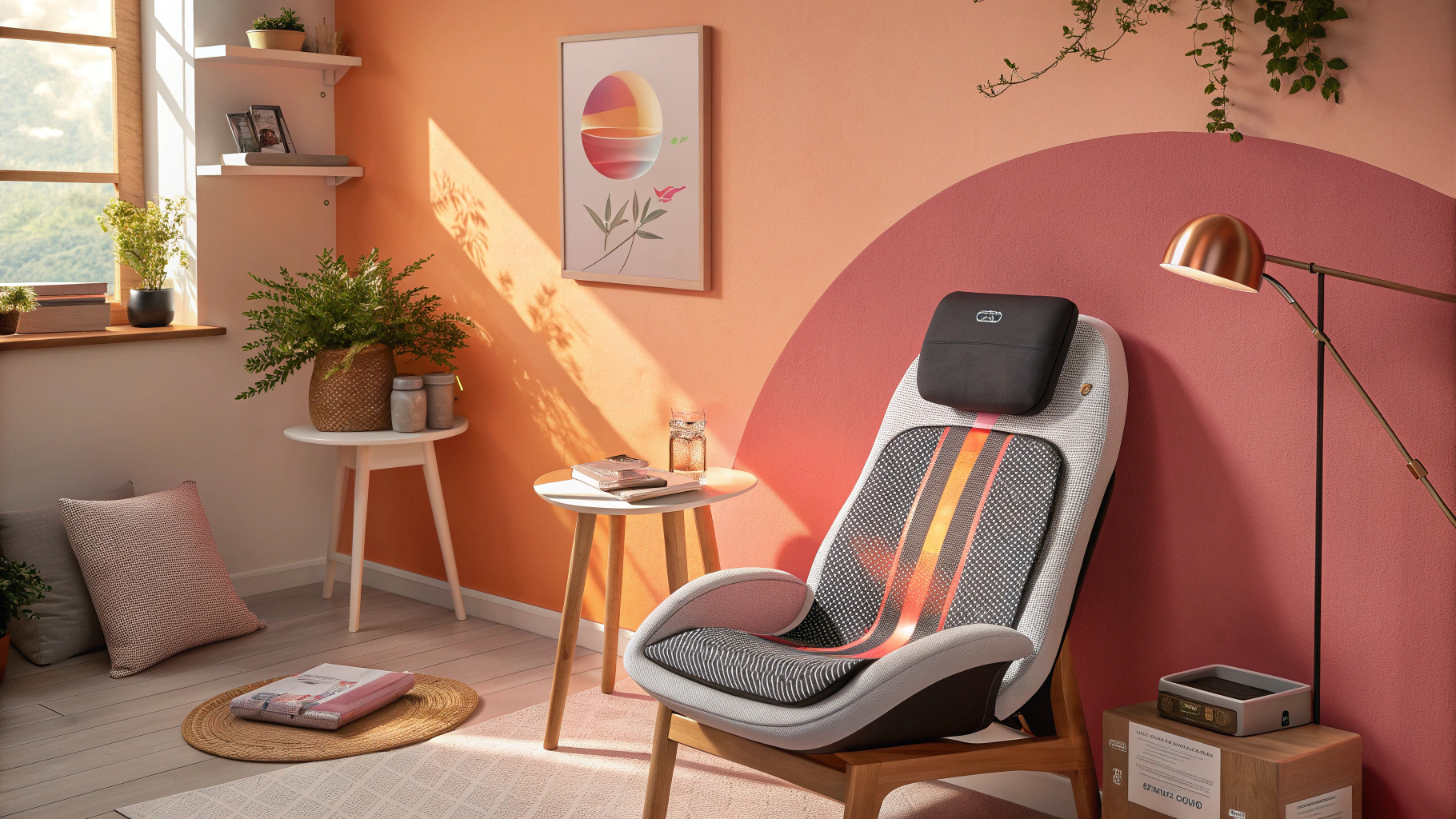 온열 기능이 있는 등 마사지 쿠션, 집에서도 스파처럼