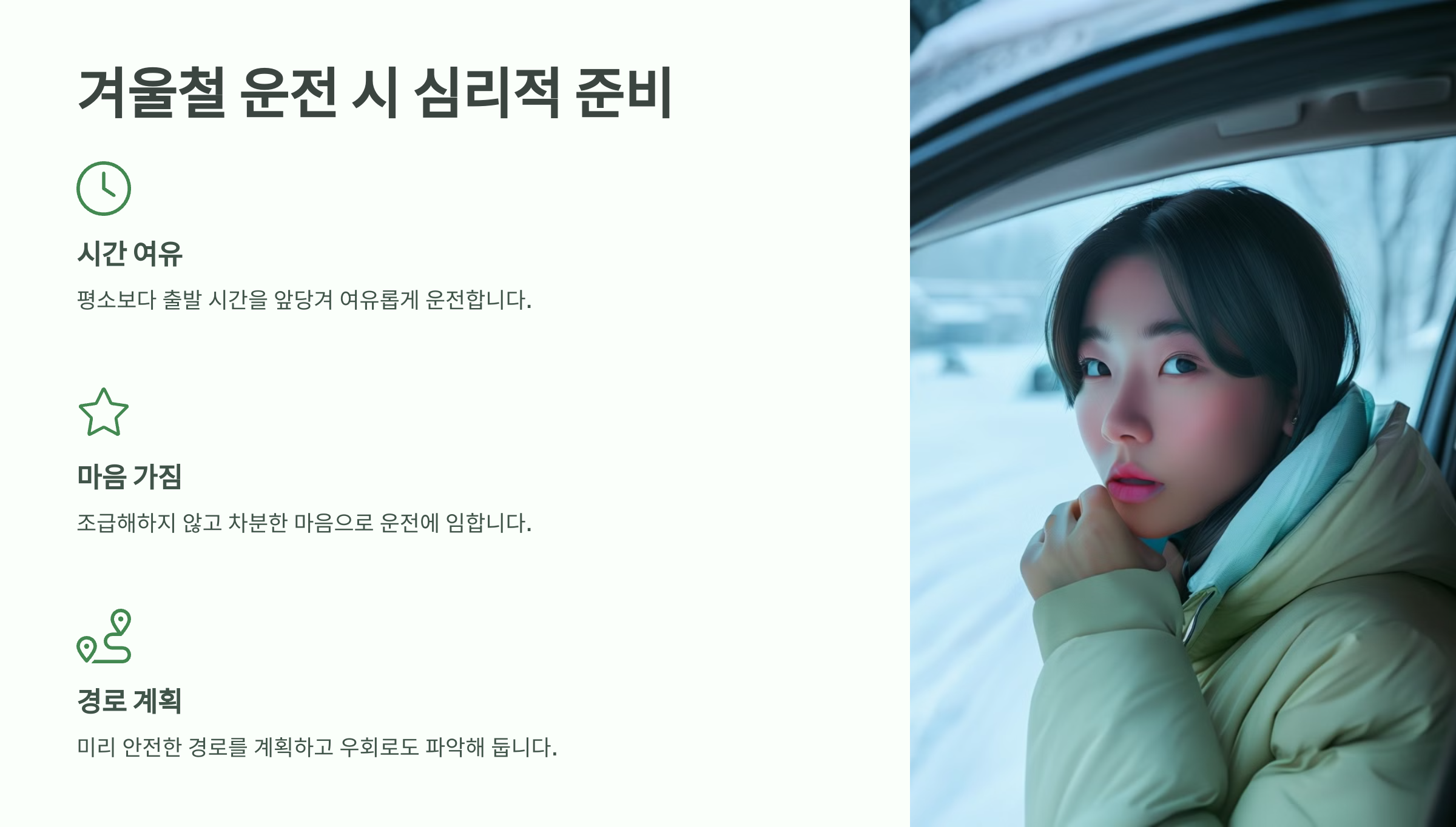 겨울철 운전 시 심리적 준비
