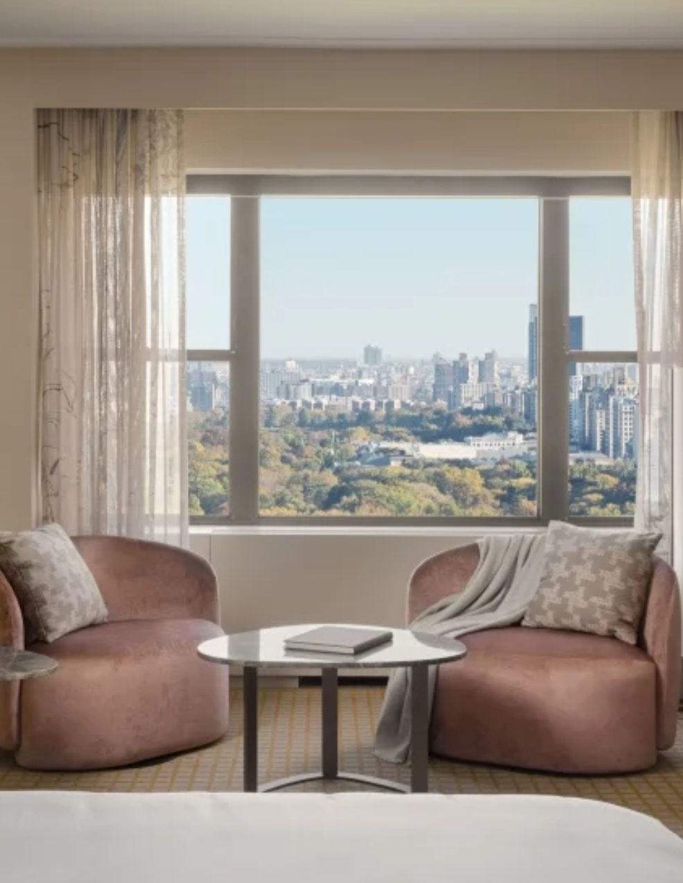 맨해튼파크라인 호텔 룸에서 바라본 샌트럴파크 사진