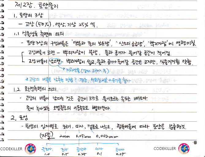 토양의 3상&#44; 토성