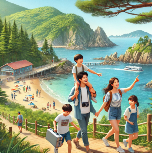 어느가족의 동해의 섬 여행 사진