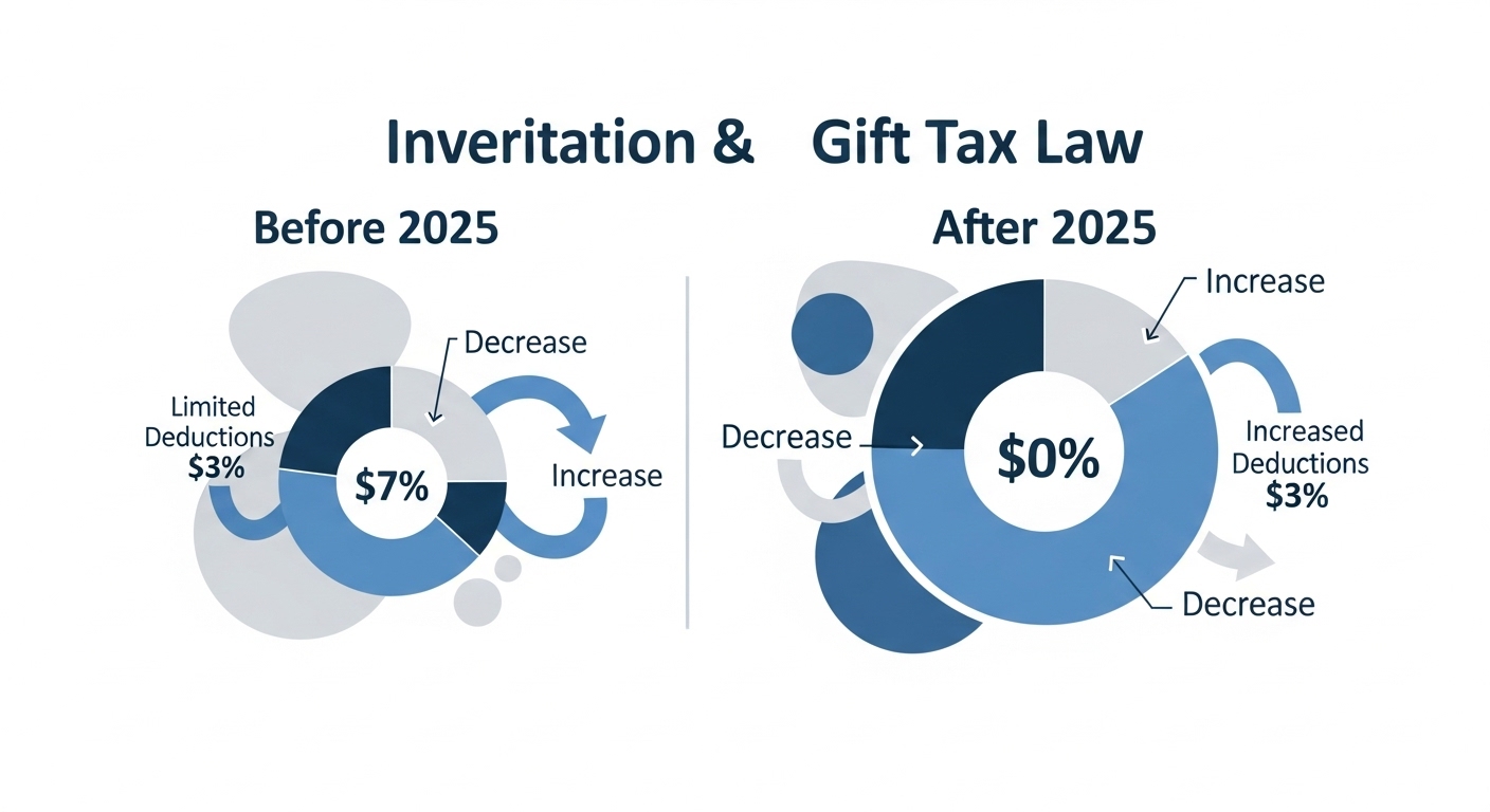 2025년 상속세 및 증여세법 개정 전후의 공제액 변화를 시각적으로 보여주는 인포그래픽