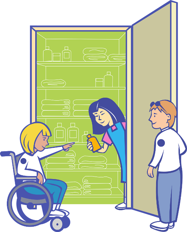 장애인 친구와 함께