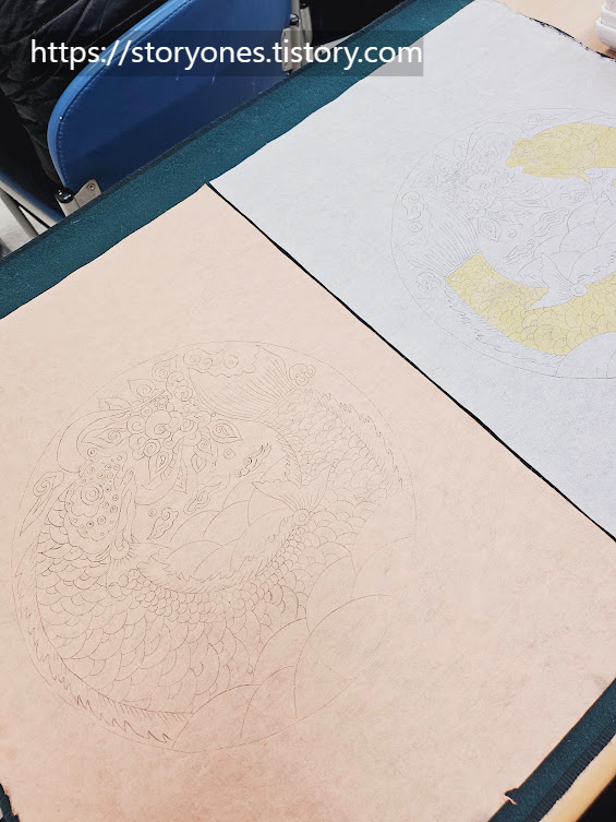 어변성룡도 먹선따기