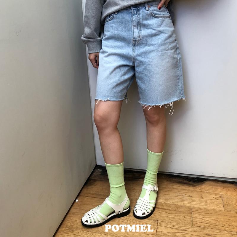 ~3XL 빅사이즈 진행 5부 커팅 데님 청 반바지