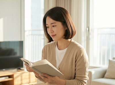 책을 읽는 엄마
