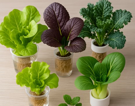 수경재배 채소 사진