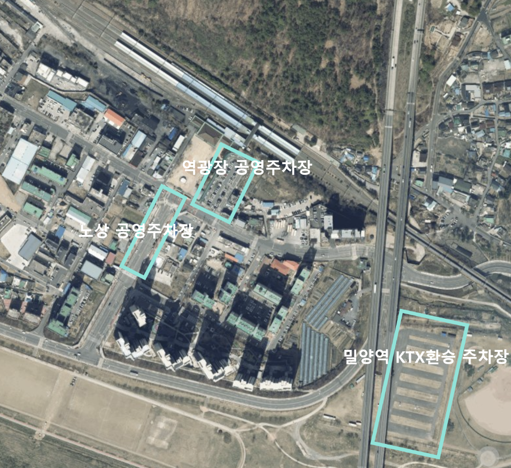 밀양역 주차장 위치