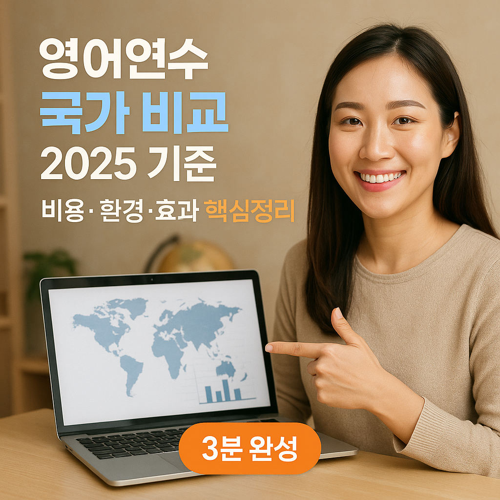 영어연수 국가 비교 2025 기준 | 비용·환경·효과 핵심정리