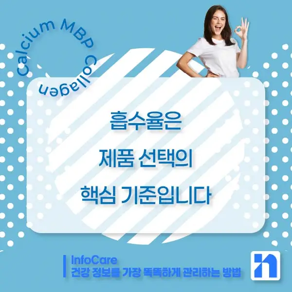 칼슘, MBP, 콜라겐 효능, 효과 비교