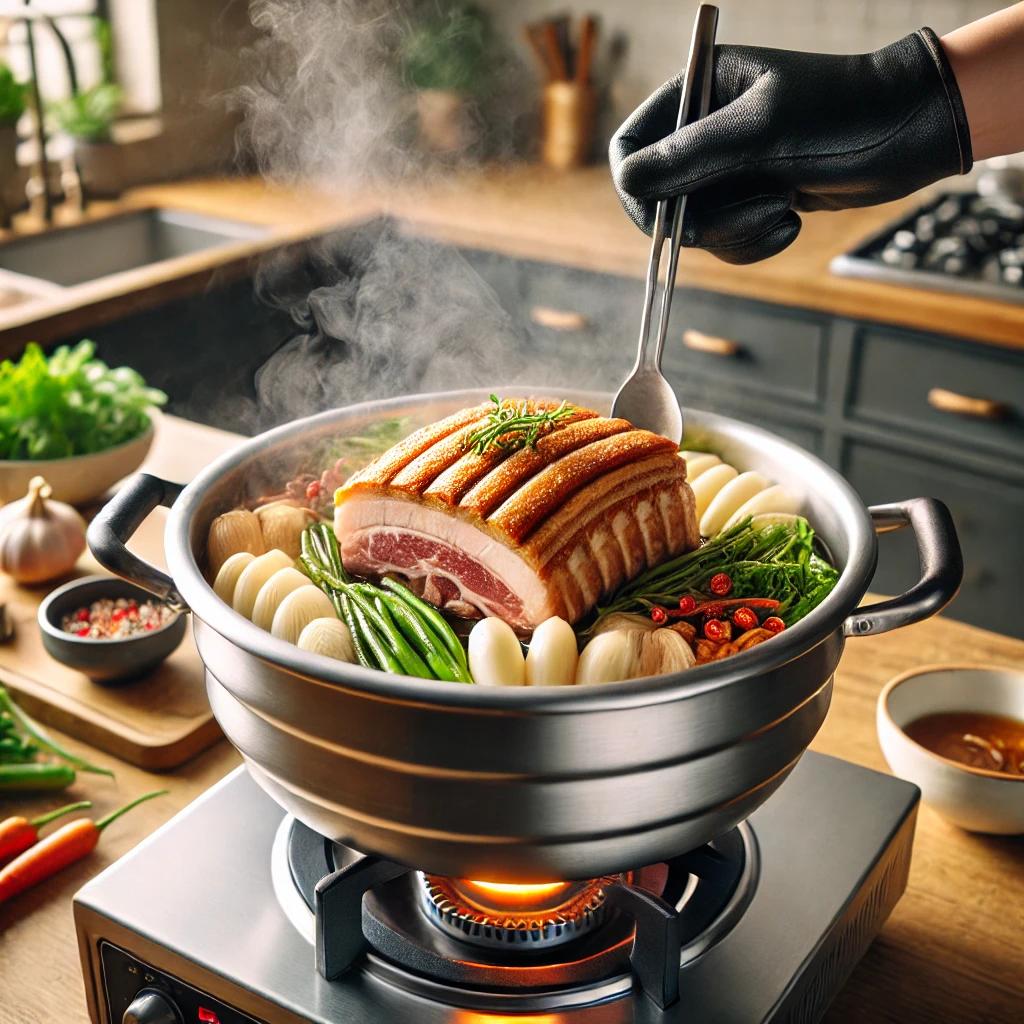 삼겹살 수육 압력솥