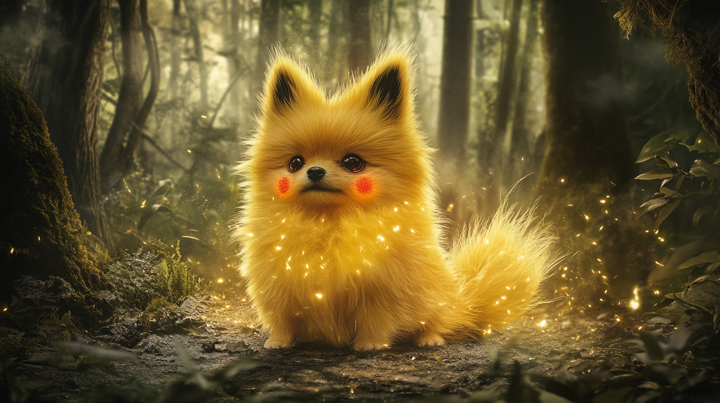 피카츄를 닯은 포메라니안