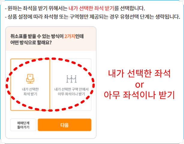 티켓링크 취소표 대기 신청 방법