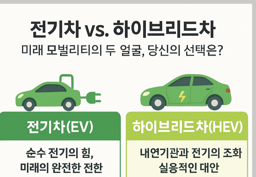 전기차와하이브리드 비교대상 사진