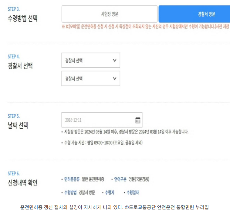 운전면허증 갱신 온라인