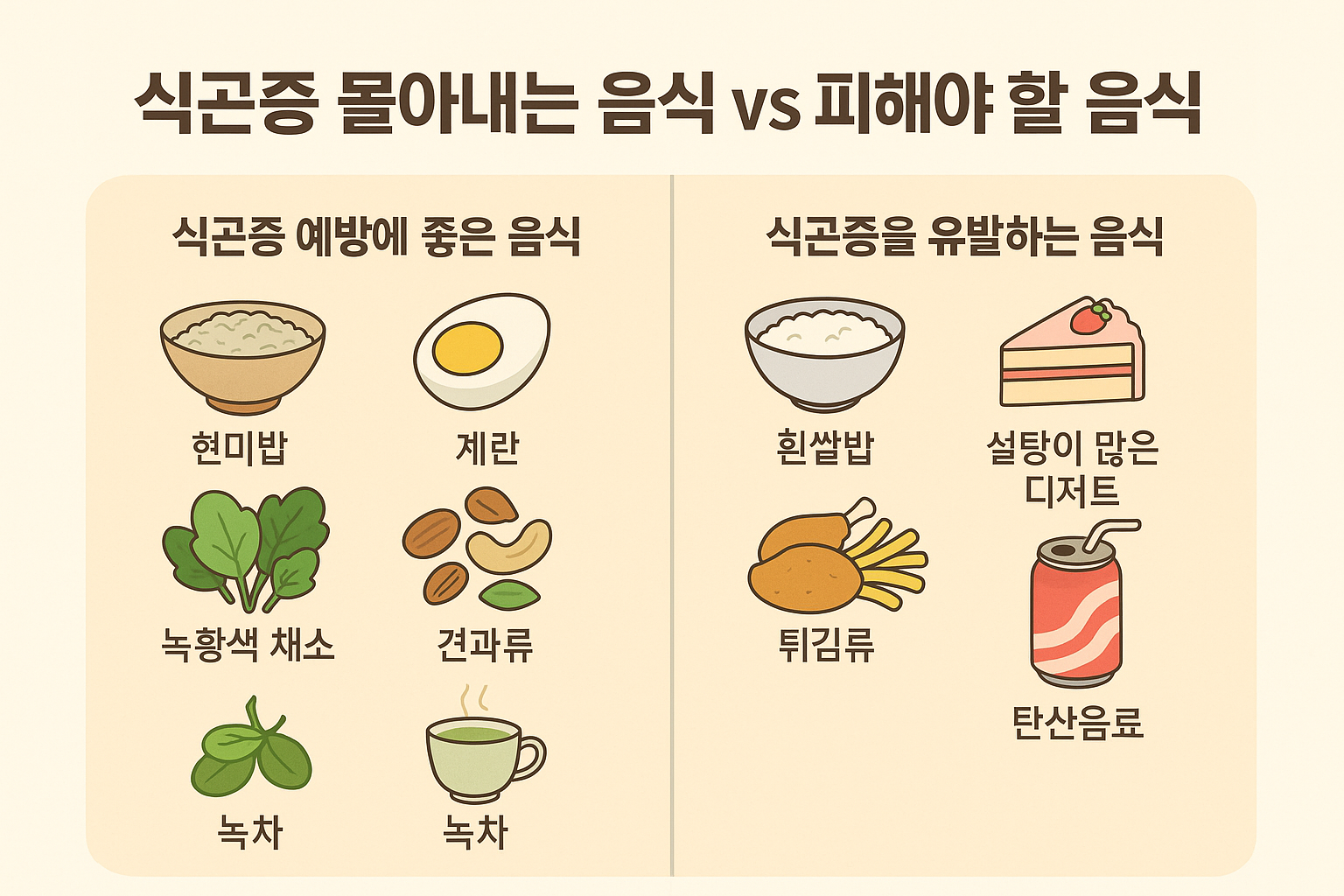 식곤증 몰아내는 음식 과 피해야 할 음식