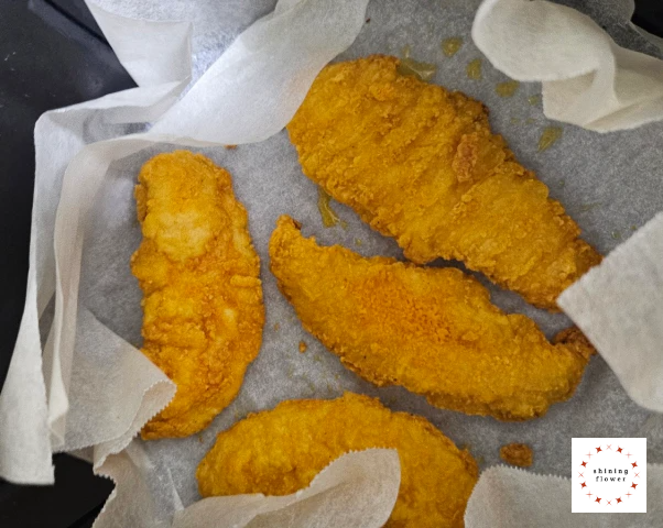 치킨텐더샐러드-에어프라이어에 치킨텐더 굽기