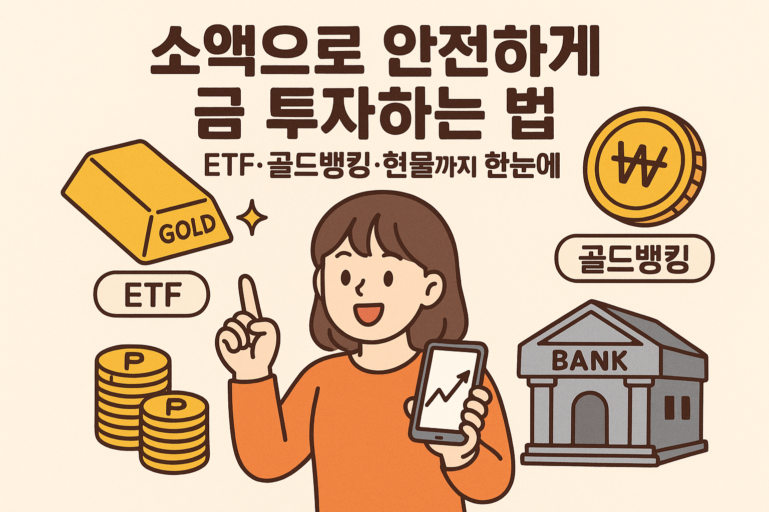 소액으로 안전하게 금 투자하는 법 : ETF·골드뱅킹·현물까지 한눈에