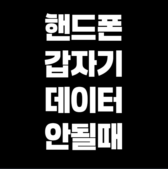 핸드폰 데이터가 갑자기 안 될 때, 이거 하나씩만 점검해보세요 &ndash; LTE, 5G 먹통 해결법