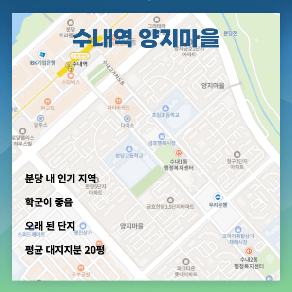분당 재건축 선도지구 단지 아파트 양지마을 지도